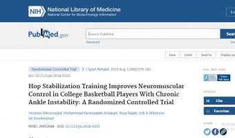 Hop Stabilization Training Improves Neuromuscular Control in College Basketball Players With Chronic Ankle Instability: A Randomized Controlled Trial