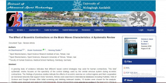The Effect of Eccentric Contractions on the Brain Waves Characteristics: A Systematic Review