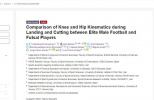 Comparison of Knee and Hip Kinematics during Landing and Cutting between Elite Male Football and Futsal Players